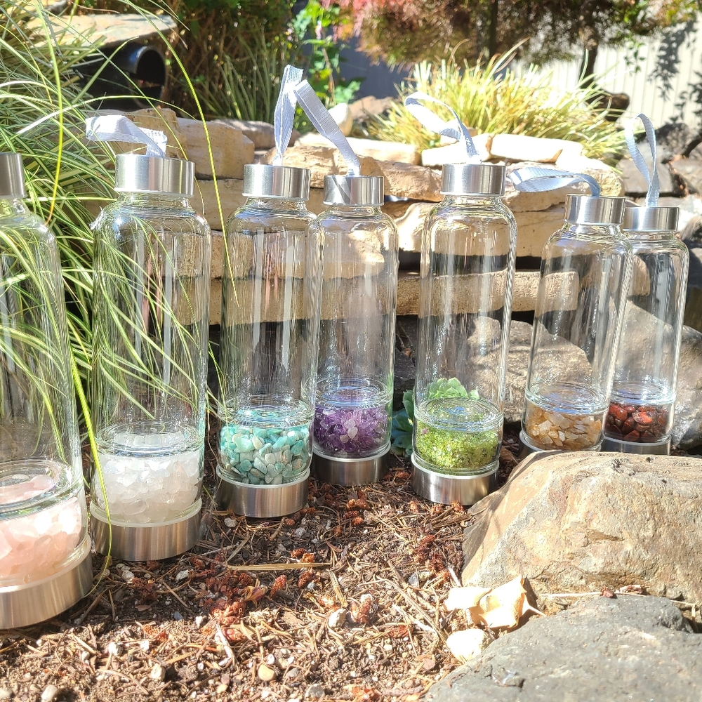 Crystal Quartz Chip Tumble Water Bottle